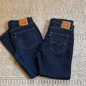 Levi's 505 and 514 Men’s Dark Indigo Jeans Bundle